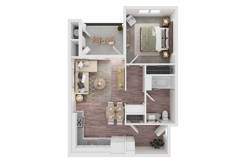 a1 floor plan  1 bedroom with 1 bathroom